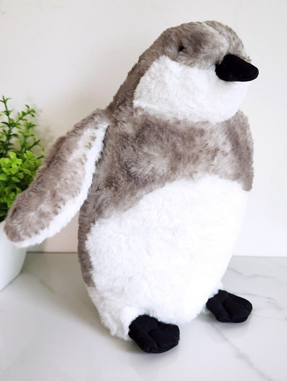 Wildlife Artists Baby Emperor Penguin Plush Stuffed Animal 10" Gray White Soft T